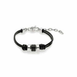 s.Oliver Herren Schmuck – Armband aus Leder und Edelstahldetails – Klassisch, Stilvoll und Maskulin – Perfekte Geschenkidee Armband silber Angebot bei HelloDeals