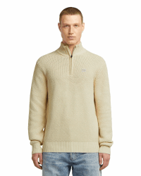 G-STAR Herren Honey Comb Structure Skipper Knit XL Weiß (Dk Talc D27107-d631-a488) Angebot bei HelloDeals
