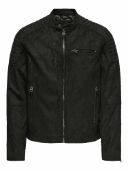 Only & Sons Herren Onsgus Faux Suede Racer Jacket Otw Bikerjacke (1er Pack) XXL Schwarz Angebot bei HelloDeals