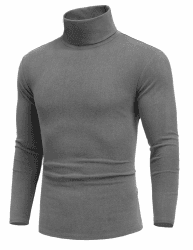 COOFANDY Rollkragenshirt Herren 1 or 3er Pack | Elastischer Thermo-Feinstrick, Leichter Unterzieh Rollkragenpullover XL Hellgrau Angebot bei HelloDeals