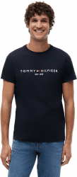 Tommy Hilfiger Herren T-Shirt Kurzarm Core Tommy Logo Rundhalsausschnitt M Blau (Sky Captain) Angebot bei HelloDeals
