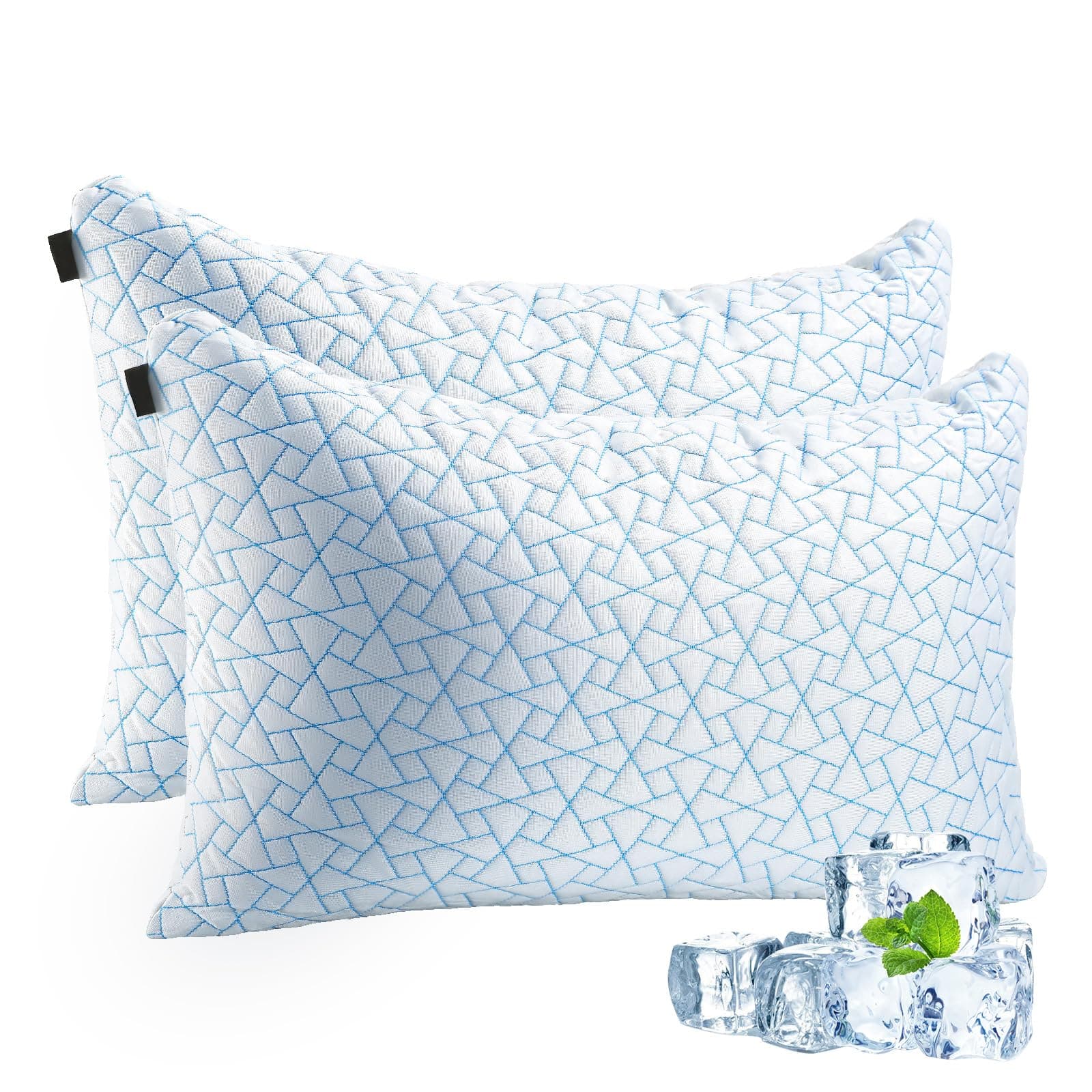 A-Pce Höhenverstellbares kühlendes kopfkissen 76x51cm (2er Set) | Allergiker großes Schlafkissen mit Mikrofaserfüllung, Atmungsaktiv Zerkleinerter Memory Foam Kissen für alle Schläfer Large Angebot bei HelloDeals
