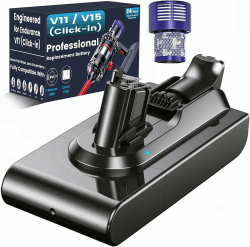 V15 Akku für Dyson V15, V11 Akku (Button klick Modell) Kompatibel mit V11 Extra Absolute Animal Motorhead Fluffy Torque Drive Outsize SV15 SV22 Angebot bei HelloDeals