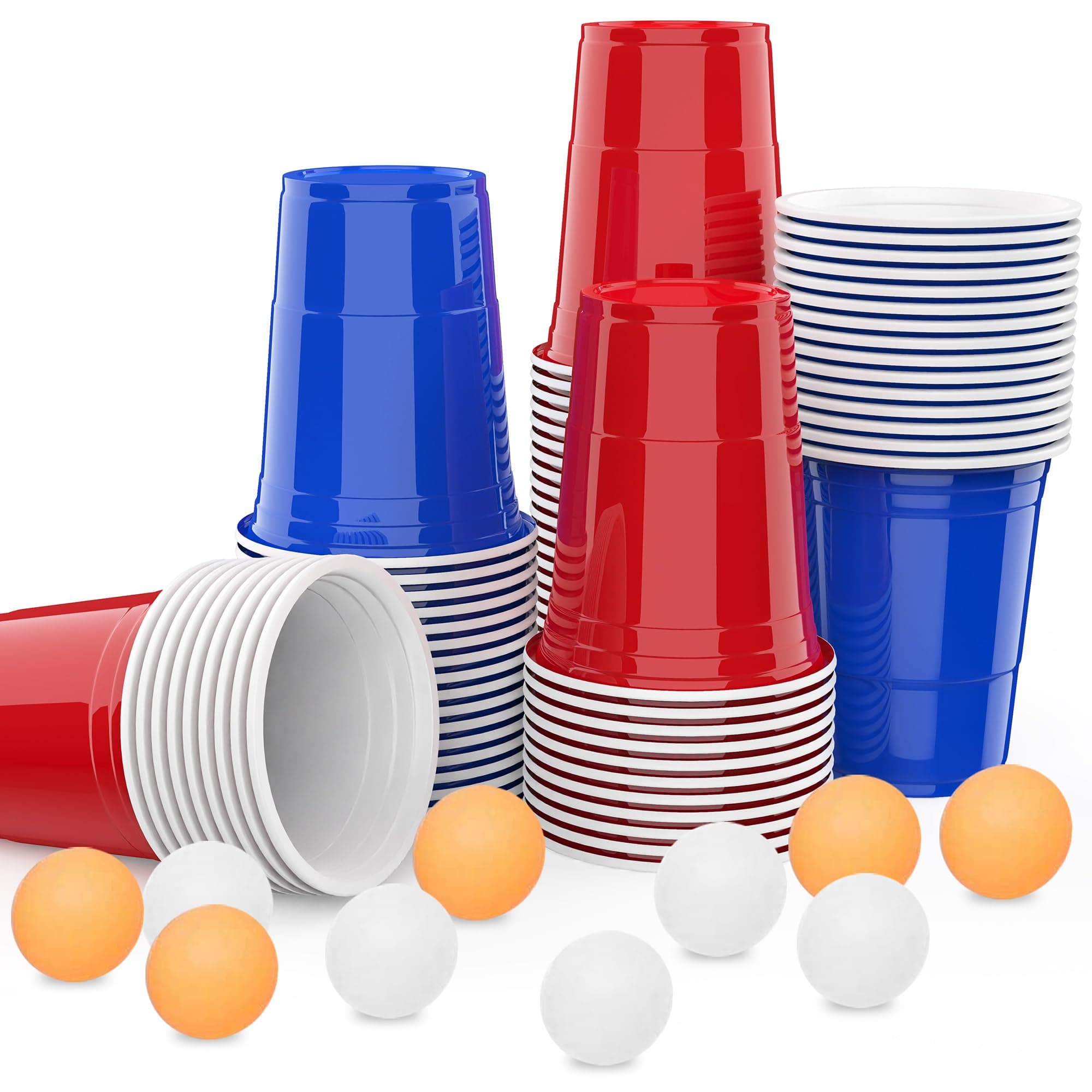 MOZOOSON Becher, 100 Stück Partybecher, Plastikbecher | Wiederverwendbar,16 oz/473ml, Für Camping, Weihnachten, Geburtstag, Hochzeit und Partys 9.5 cm x 11.5 cm Angebot bei HelloDeals
