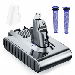 V6 Akku für Dyson, Ersatzakku für Dyson V6 DC62 Staubsauger mit 2 Filter | Akku für Dyson V6 Kompatibel mit DC62 DC58 DC59 DC61 DC62 Animal DC72 DC74 SV03 SV04 SV05 SV06 DC58 SV07 SV09 Handstaubsauger Angebot bei HelloDeals