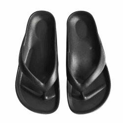 Orthopädische Flip Flops Damen & Herren mit Fußgewölbestütze – Bequeme Zehentrenner Sandalen Dämpfende,Rutschfest Leise Laufsohle Badelatschen & Badeschuhe für Sommer 42/43 EU Schwarz Angebot bei HelloDeals