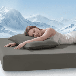 PHF Double-Sided Cooling Spannbettlaken Super-Kingsize, Q-Max>0,5, Atmungsaktiv & Seidig Weich für heiße Schläfer & Nachtschweiß, passend für Matratzen bis 40cm Steghöhe, Nur Spannbettlaken, Anthrazit Anthrazit 180*200cm+40cm Angebot bei HelloDeals