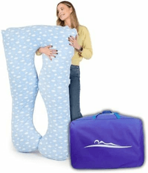 KomfortKissen ORIGINAL - Premium Orthopädisches Kuschelkissen | Körperkissen | Seitenschläferkissen - Für besseren Schlaf und gegen Rückbeschwerden, 100 x 150 cm (Wolken - Baumwolle) Angebot bei HelloDeals