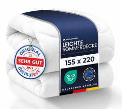 Gentle North Leichte Sommerdecke 155x220 als Schlafdecke - Bettdecke für Allergiker geeignet - Weiche Steppdecke - Besonders Flauschig & waschbar bei 60° 1x 155 x 220 cm Leichte Sommerdecke Angebot bei HelloDeals