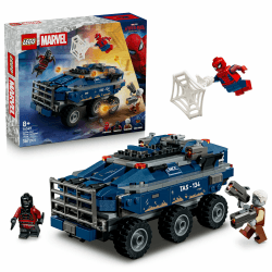 LEGO | Marvel Spider-Man Jagt den Gefängnistransporter - Superhelden Spielzeug mit gepanzertem Fahrzeug und 4 Minifiguren inkl. Tombstone und Tarantula - Geschenk für Jungen ab 8 Jahren - 76349 Angebot bei HelloDeals