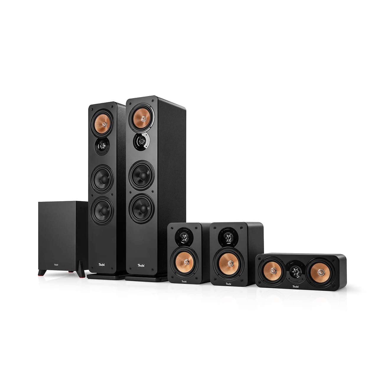 Teufel Ultima 40 Mk4 5.1 Soundsystem Home Cinema Surround Sound System | Heimkino mit Mächtiger Subwoofer, Bassreflex, Kevlar Mitteltöner - Schwarz Angebot bei HelloDeals