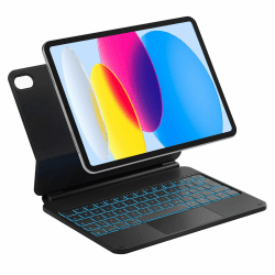 Inateck Tastatur Hülle für iPad 11(A16)/10. Gen, Freitragender Ständer | 7 FarbigerBeleuchtung, Touchpad, magnetisch, freitragender Ständer, NeoMagic SE, Schwarz Angebot bei HelloDeals