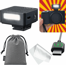 Godox Blitz IM20 Mini Kamerablitz Blitzgerät, Manueller Flash Speedlite | 5 Leistungsstufen, 440 Blitze bei voller Leistung, Kompatibel mit Ricoh GR III RG iii X, Canon Sony Nikon Fujifilm Pentax Schwarz Angebot bei HelloDeals