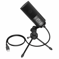 FIFINE USB Mikrofon PC Gaming, Microphone für MAC PS4 PS5, Podcast Mikrofon mit Ständer, Studioqualität Aufnahme kondensator Microfon für Streaming, Studio -Schwarz USB Typ-A Mikrofon Angebot bei HelloDeals
