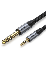 VENTION 3.5mm Klinke auf 6,35mm Stereo Aux Klinkenkabel 6,35 mm 1/4" auf 3,5 mm 1/8" TRS Kabel Stecker auf Stecker für Laptop, Lautsprecher, Verstärker, Bass, Mischpult - 5m 3,5mm auf 6,35mm 5m Angebot bei HelloDeals