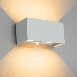 Klighten 24W Aussenlampe Außenlampe mit Bewegungsmelder,Grau,2700K | Außenwandleuchte mit bewegungsmelder Einstellbarer Lichtstrahl,Led Wandleuchte Außen/Innen für Garten,IP65 Grau 1pcs Angebot bei HelloDeals