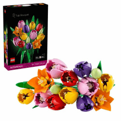 LEGO Botanicals Tulpenstrauß - Set mit Kunstblumen für Erwachsene - mit 14 künstlichen Tulpen in 5 Farben als DIY Deko - Geschenkidee für Frauen - 11501 Tulip Bouquet 11501 Angebot bei HelloDeals