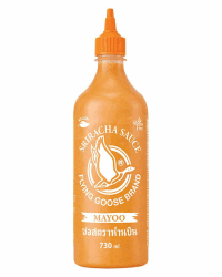 FLYING GOOSE Sriracha Mayoo Sauce, pikante Mayonnaise, leicht scharf, orange Kappe, Würzsauce aus Thailand, vegetarisch, 2 x 730 ml Mayoo Sauce 730 ml (Pack of 2) Angebot bei HelloDeals