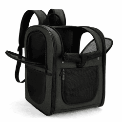 Apollo Walker Haustier Rucksack für Hunde und Katzen für Wandern Schwarz | Atmungsaktives Netz, stabiler Boden, geräumiger Innenraum, gepolsterter Rücken, breite Schultergurte und Sicherheitsclip Schwarz-a Angebot bei HelloDeals
