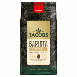 Jacobs Kaffeebohnen Barista Crema, ausgewogen mit Zitrus- & Nussnote, geröstet in Bremen, Intensität 5/10, Kaffee ganze Bohnen, 1 kg Crema 1 kg (1er Pack) Angebot bei HelloDeals