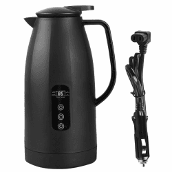 12v - 24v Wasserkocher für Auto, 1,2 Liter Elektrischer Mobiler Wasserkocher Edelstahl mit 12/24 Volt Zigarettenanzünder für Heißwasser Kaffee Tee, Lkw KFZ Reise Camping Angebot bei HelloDeals