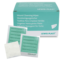 LEWIS-PLAST Premium mit alkoholfreier Kochsalzlösung : Antiseptische und antibakterielle Reinigungstücher : 100 % antiseptisch und antibakteriell. Angebot bei HelloDeals