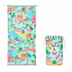 Dock & Bay Strandtuch, schnell trocknend, sandfrei, kompakt, leicht, 100 % recycelt, inklusive Tasche, Sweet Escape, Größe L (160 x 90 cm, 63 x 35) Angebot bei HelloDeals