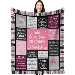 Geschenke für Freundin Geburtstag Decke, Rosa150x200cm Flanelldecke | Geburtstag Frauen Decke Schwester Kollegin Ehefrau und Mutter zum Geburtstag Weich Flanelldecke Wohndecke Sofadecke Freundin Geschenk Decke 150X200 cm Angebot bei HelloDeals