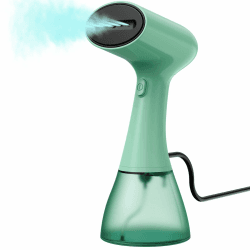 OLAYMEY Steamer Dampfglätter 1800W, Dampfbügeleisen 400ML | Steam Iron 30G/min Tragbarer Reisebügeleisen 20S Schnelles Aufheizen, Handdampfer Dampfbürste für Kleidung, T202, Grüner Angebot bei HelloDeals