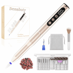 Nagelfräser Kabellos 35000 U/Min, Elektrische Nagelfeile 12 in 1 | Fräser Nägel Professionell Nail Drill, Nagelfräser für Gelnägel, für Semi Permanent und Acrylnägel, Maniküre Pediküre Golden Angebot bei HelloDeals