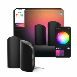 Philips Hue Play Smart Wall Washer Schwarz, Weiß & Farblicht mit ColorCast-Technologie, Bluetooth-kompatibel, Sprachsteuerung mit Alexa, Apple Home & Google Assistant, 2er Pack 2er Pack Schwarz Angebot bei HelloDeals
