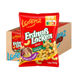LORENZ | Erdnußlocken Classic | 14 x 120 g | vegan Erdnuß 120 g (14er Pack) Angebot bei HelloDeals