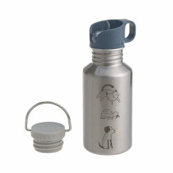 LÄSSIG Kinder Trinkflasche Edelstahl 500 ml Happy Prints Animals | Für Kindergarten und Schule, robust, bruchsicher, auslaufsicher, BPA-frei Animals/Happy Prints Angebot bei HelloDeals