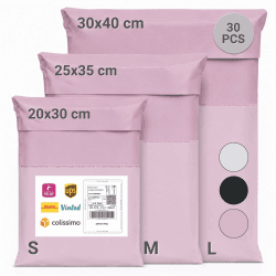 30 Versandtaschen Vinted - S/M/L - Robuster, Undurchsichtiger und Wasserdichter Versandtaschen Plastik, Rosa Rosa Größe S/M/L Angebot bei HelloDeals