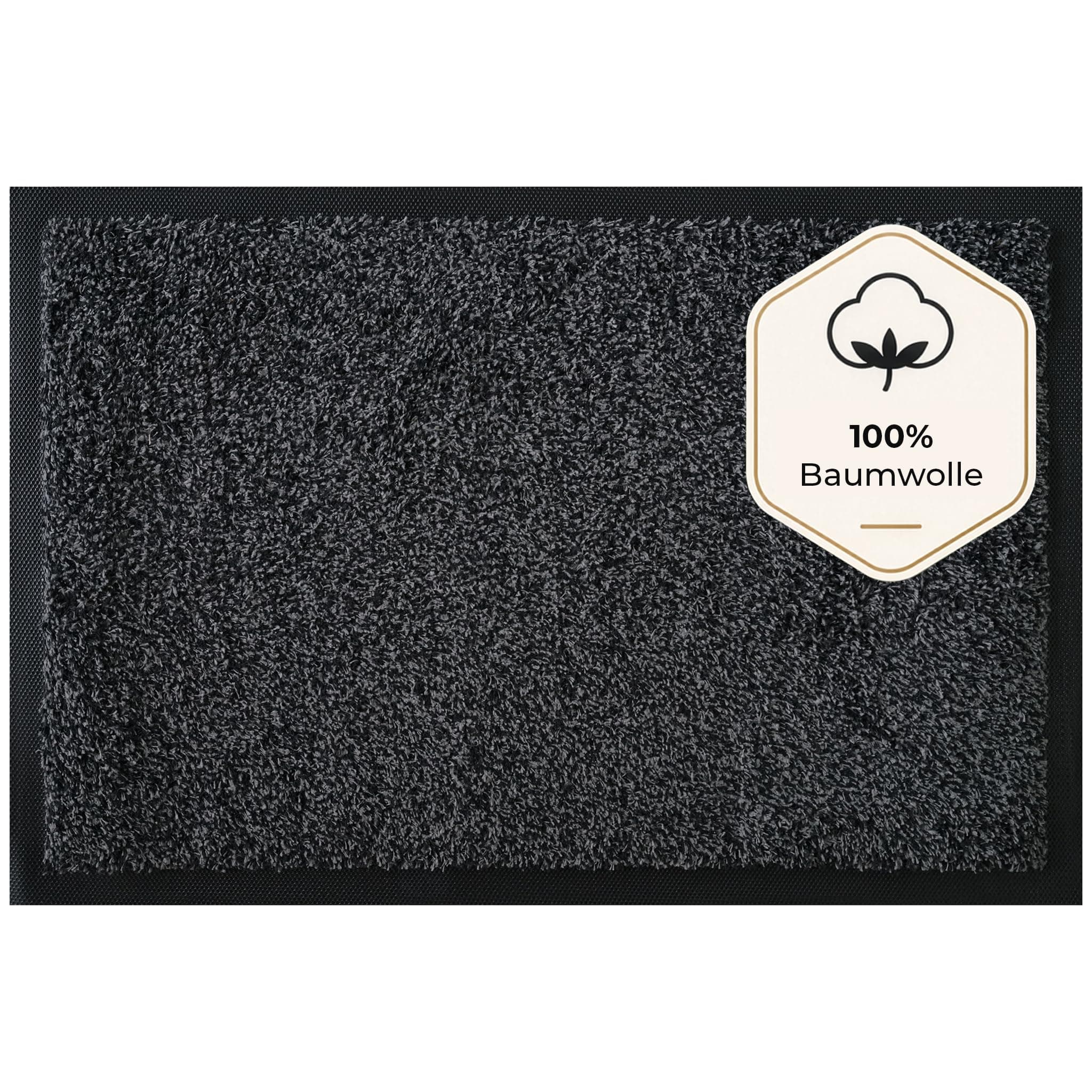 Floordirekt Fußmatte - Karat - Schmutzfangmatte Eingangsbereich - Fussmatte Innen & Außen, rutschfeste Türmatte, Schmutzfang Teppich für Haustür I Fußabtreter Dunkelgrau, 100 x 150 cm Dunkelgrau 100 x 150 cm Angebot bei HelloDeals
