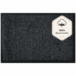 Floordirekt Fußmatte - Karat - Schmutzfangmatte Eingangsbereich - Fussmatte Innen & Außen, rutschfeste Türmatte, Schmutzfang Teppich für Haustür I Fußabtreter Dunkelgrau, 100 x 150 cm Dunkelgrau 100 x 150 cm Angebot bei HelloDeals