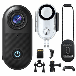2,7K Body Cam Daumengröße Magnetische Tragbare Wifi Wasserdicht Pov Kamera | Mit Speicherkarte und Zubehör, Körperkamera mit Audio und Video Aufnahme für Sport Reisen Vlog Outdoor Aktivitäten Schwarz Angebot bei HelloDeals