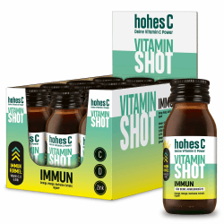 hohes C Vitamin Shot Immun (12 x 60ml) – Für die Abwehrkräfte; mit Orange, Mango, Kurkuma-Extrakt, Ingwer - vegan, ohne Zuckerzusatz & Konservierungsstoffe hohes C Vitamin Shot Immun 720 ml (1er Pack) Angebot bei HelloDeals