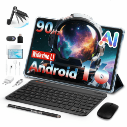 TECLAST Tablet 11 Zoll Android 16 Gaming Tablets mit Tastatur und Maus | 90Hz Display, CPU T7250, 16GB+128GB(4TB TF), 8000mAh, Widevine L1, WLAN, BT 5.2, Tablet pc mit Gemini AI, 10 Zubehör inkl. Angebot bei HelloDeals