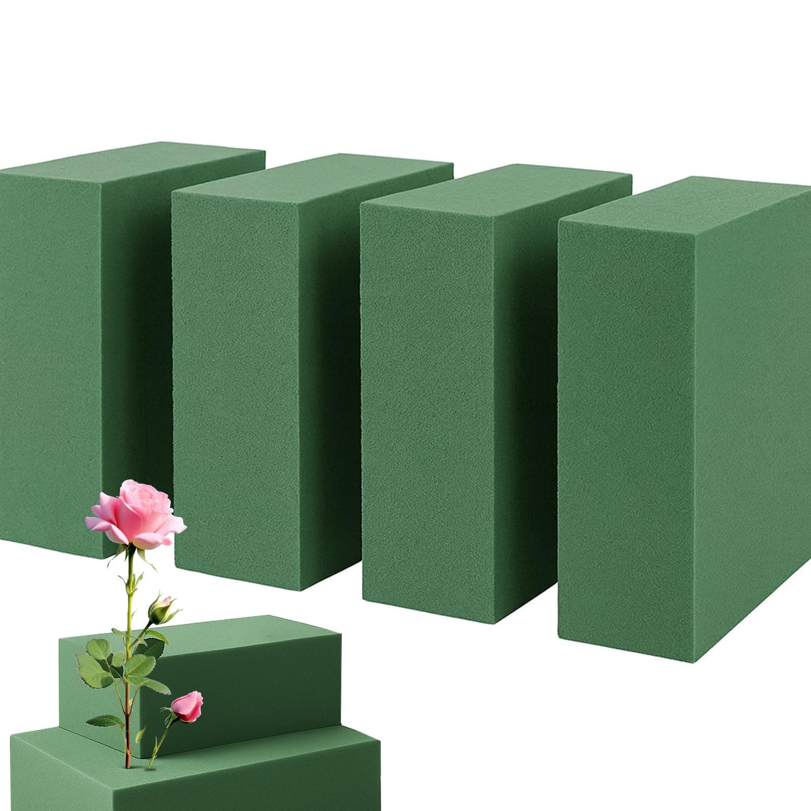 Steckschaum für Blumen 14x8x4cm,4er Blumensteckschaum Selbst Schneidbar, Nasssteckschaum Hohe Saugkraft für Frischblumen Kunstblumen, DIY Hochzeit Floristik Basteln Feiern 4 Stück Steckschaum Angebot bei HelloDeals