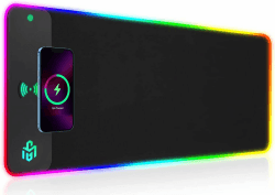 GIM 10W Wireless Charger Extended RGB Mouse Pad rutschfeste Gummibasis 10 Beleuchtungsmodi 4mm Ultra dick für Samsung Galaxy S10/S9/S8 Plus Note 9/8 iPhone 8/X/XR/XS/11/11 Pro Angebot bei HelloDeals