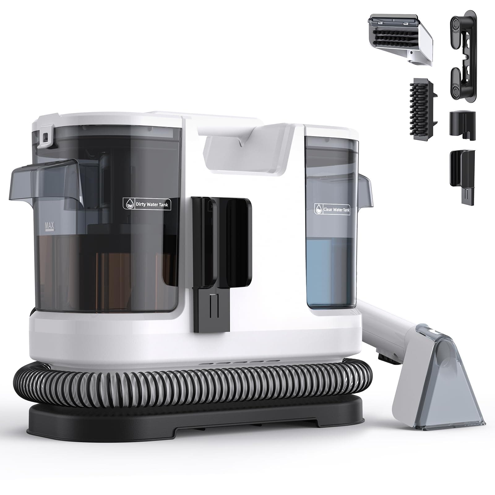 Lubluelu Nasssauger Polsterreiniger, 22 kPa, 600 W, mit Selbstreinigung | Upgrade Nasssauger Waschsauger mit langem Schlauch, großen Wassertanks und leichtem Design für Teppiche, Sofas und Autos. Schneeweiß Angebot bei HelloDeals