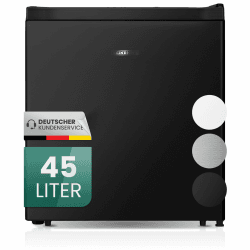 HEINRICHS Getränkekühlschrank 45L klein kompakt leise: 39db mit Kühlfach Mini-Bar; Tisch-Kühlschrank; Mini Kühlschrank mit separatem Kühlfach; geeignet für Büro Camping Garten Outdoor (Schwarz) Angebot bei HelloDeals