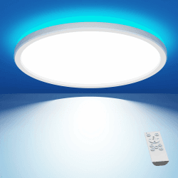 slochi LED Deckenleuchte Dimmbar mit Fernbedienung, 30CM RGB Farbwechsel Deckenlampe Led, 3000K-6500K Badezimmer Lampe für Bad Kinderzimmer Schlafzimmer Wohnzimme-Rund Weiss Weiß-rgb 30CM Angebot bei HelloDeals