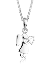 Elli Halskette Damen Engel Herz Talisman 925 Silber 45 cm Silber Angebot bei HelloDeals