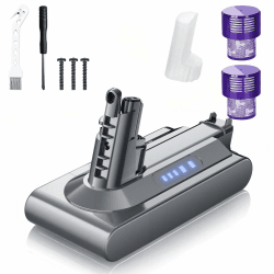 V10 Akku 25.2V 8000mAh Ersatz für Dyson V10 Akku-Staubsauger mit Zubehör | SV12 Absolute Animal Motörhead Fluffy Total Clean Cyclone 206340 969352-02 (3 Schrauben+2 Filter+1 Pinsel+1 Schraubenzieher) grau V10 Angebot bei HelloDeals