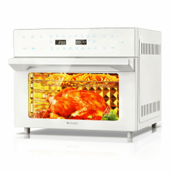 LLIVEKIT 30L Heißluftfritteuse XXL, Minibackofen Umluft mit 20 Programme | 9 Zubehör, Mini Backofen mit LED-Touchscreen, Airfryer Oven ohne Öl mit Sichtfenster, Zwei Kochmodi, Rezeptbuch, 80°C-230°C Cremeweiß 30L Angebot bei HelloDeals