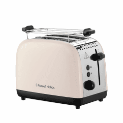 Russell Hobbs Toaster [für 2 Scheiben] Colours Plus Jasmine (6 Bräunungsstufen, breite Toastschlitz, Schnell-Toast,Hebefunktion, Brötchenaufsatz, Auftau-, Aufwärm- & Stoppfunktion,1100W) 26930-56 Angebot bei HelloDeals