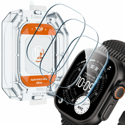 LK 3 Stück für Apple Watch Ultra 3/Ultra 2/Ultra 49mm für Panzerglas | Einfache Installation, Militärischer Schutz, Anti-Kratzen, Blasenfrei Panzerfolie, 9H Härte Glasfolie Schutzglas, HD Klar Transparent Apple Watch 49mm Angebot bei HelloDeals