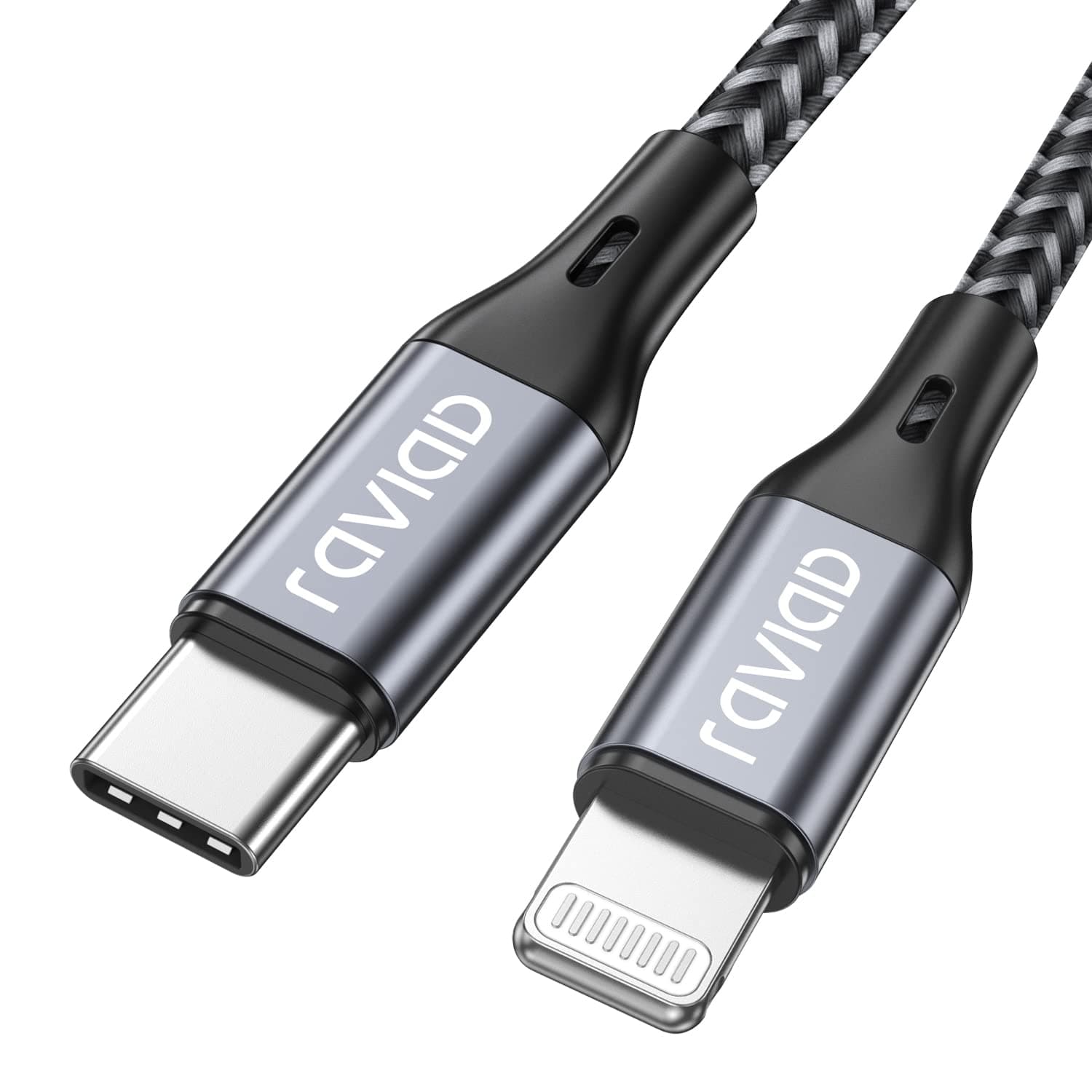 RAVIAD Lightning Kabel USB C 1M [MFi Zertifiziert] iPhone Ladekabel USB C | Power Delivery Nylon Geflochten USB C auf Lightning Kabel für iPhone 14 13 12 11 Pro Max Mini X XS XR SE 8 7 6 Pad 1M Grau Angebot bei HelloDeals